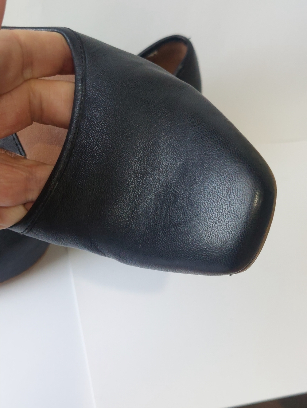 Franco Sarto Black Leather Block Heel Pumps - Picture 4 of 4